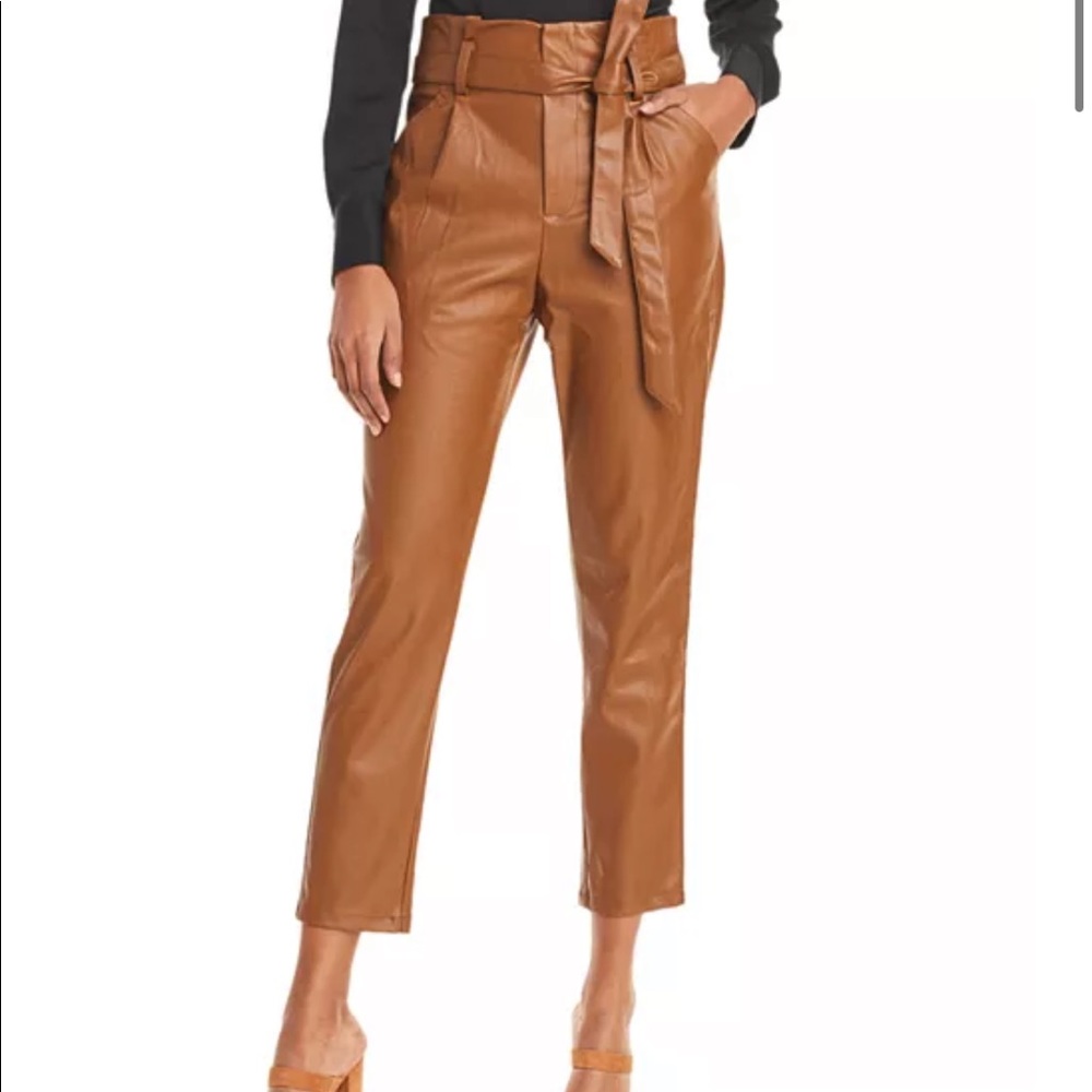Lucy Paris
Faux Leather Paperbag-Waist Pants - 100% Exclusive